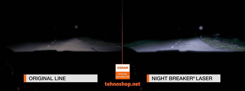 Osram Night breaker laser next generation primerjava svetilnosti