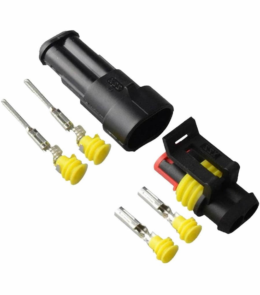 2P WATERPROOF ELECTRICAL WIRE PLUG MALE AND FEMALE PAIR KIKON2P