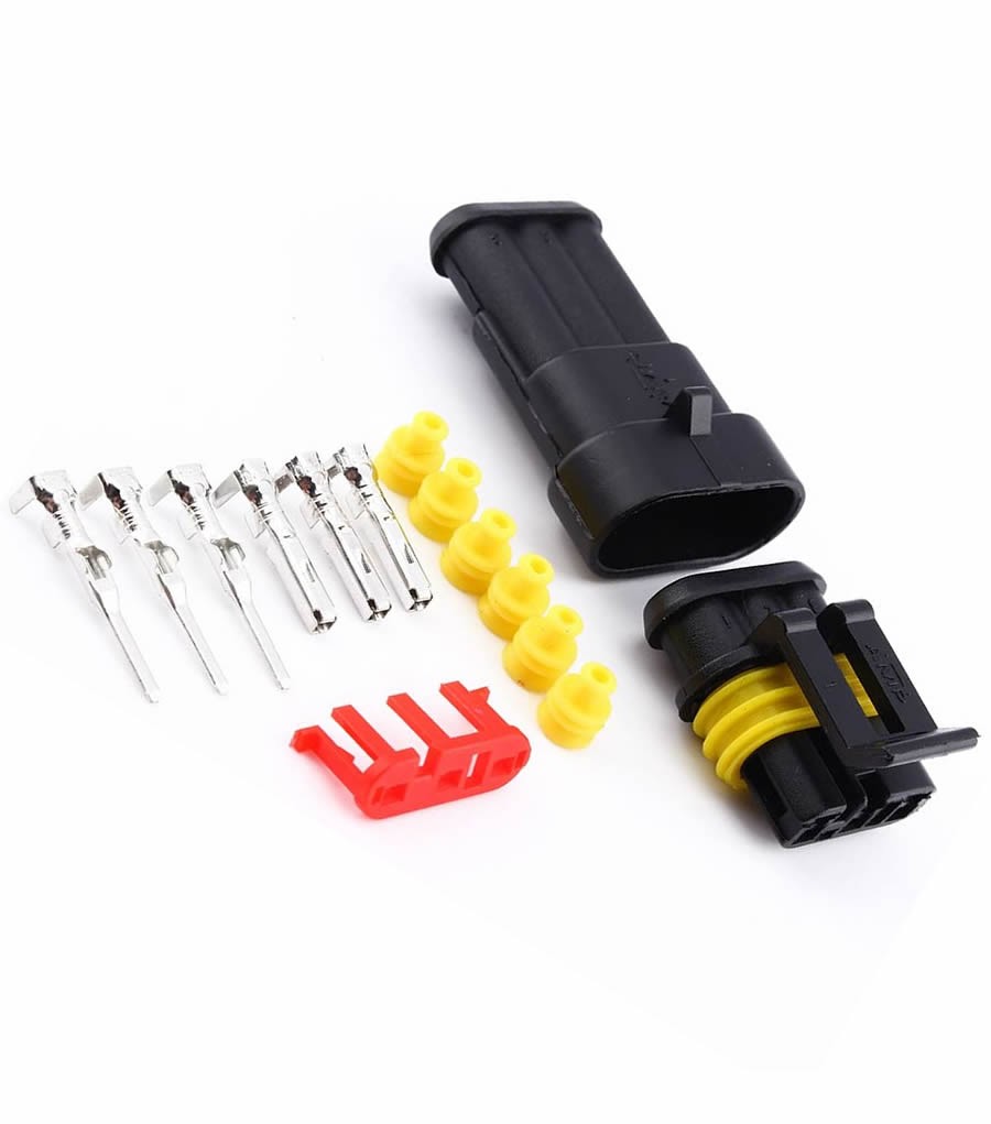 3P WATERPROOF ELECTRICAL WIRE PLUG MALE AND FEMALE PAIR KIKON3P