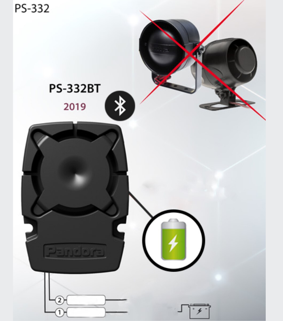 BLUETOOH SIRENA PIEZO PS332 VODOTESNA PANDORA 120db