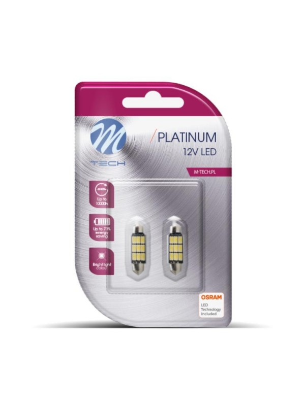 ŽARNICA M-TECH OSRAM LED C5W 41mm 13.6V 9xDURIS E5 Bela