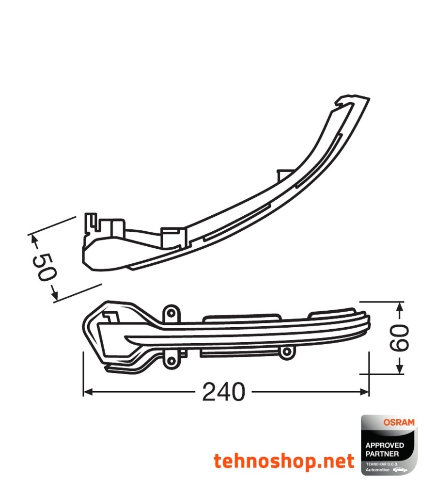 LED DINAMIČNI SMEROKAZ OSRAM LEDriving® - BLACK EDITION LEDMI 8V0 BK S FS1