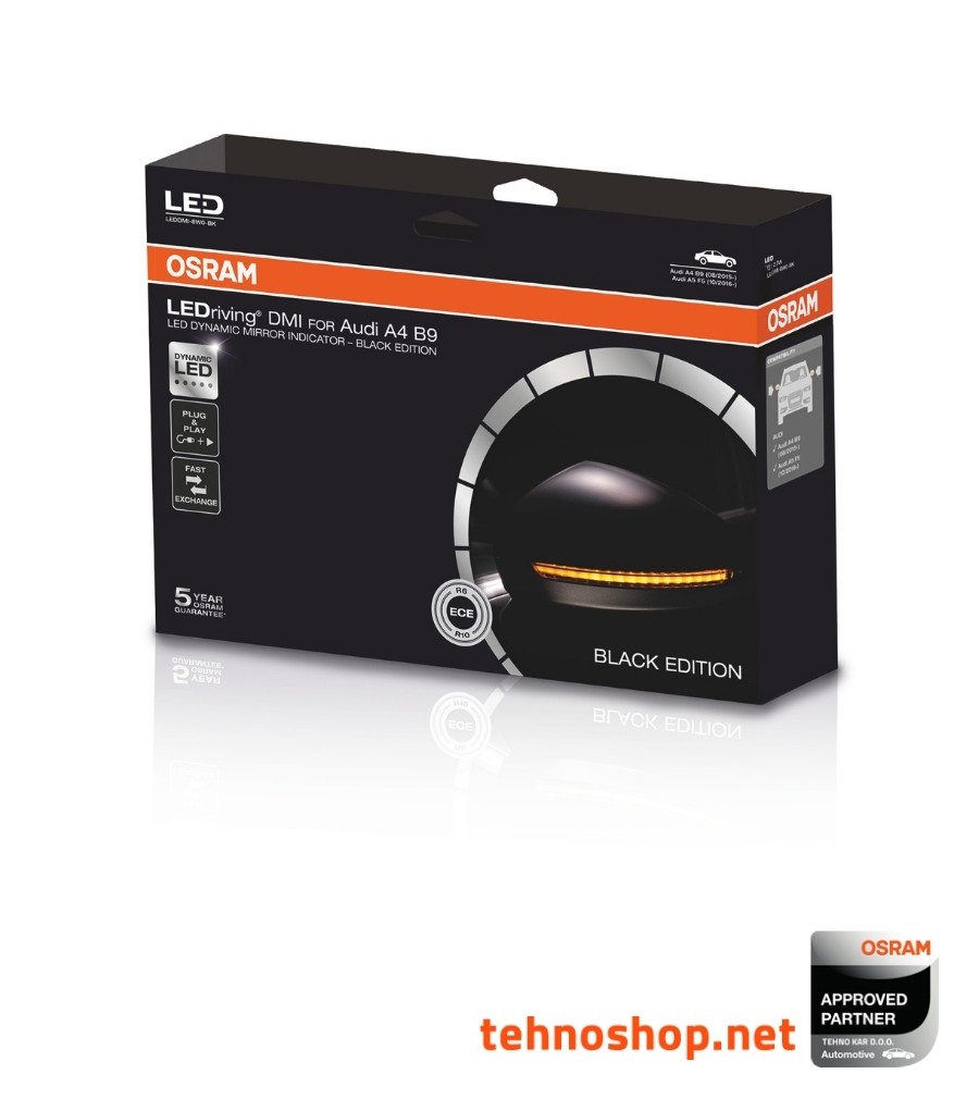 LED DYNAMIC MIRRORS OSRAM LEDriving® - BLACK EDITION LEDMI 8W0 BK S FS1