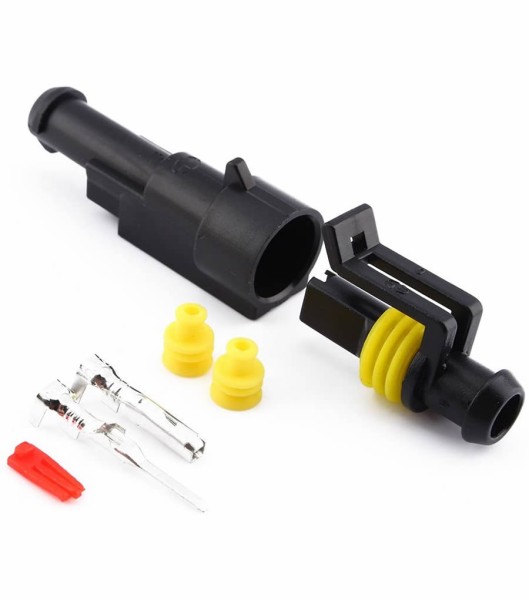 1P WATERPROOF ELECTRICAL WIRE PLUG MALE AND FEMALE PAIR KIKON1P