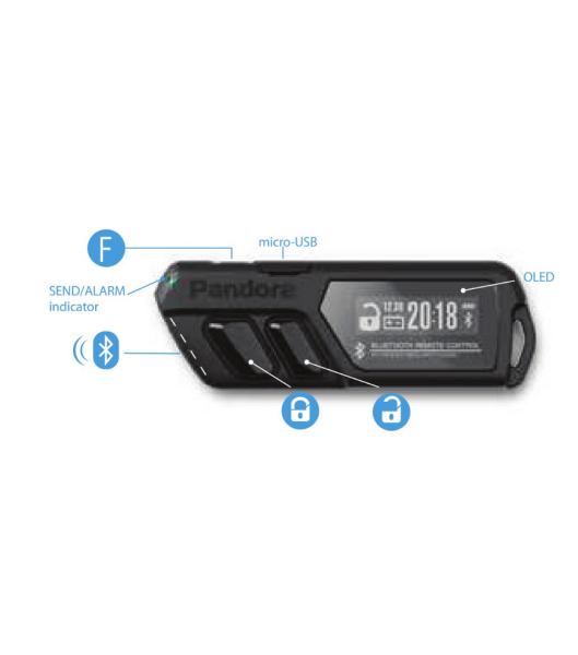 DVOSMERNI DALJINSKI UPRAVLJALNIK D-030 ZA SISTEME PANDORA D-030