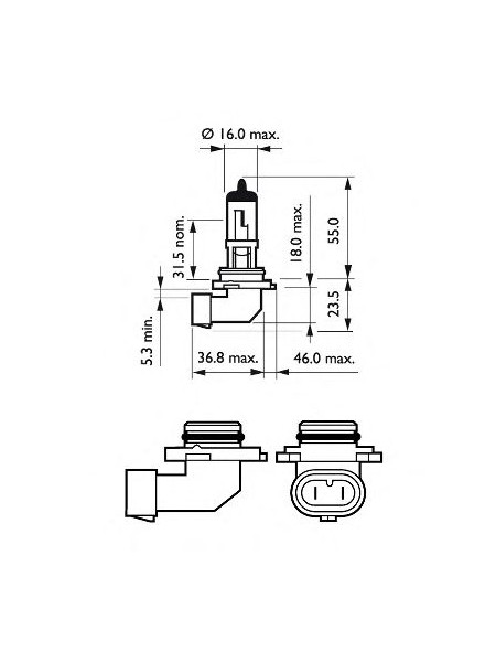 ŽARNICA OSRAM HALOGEN H10 9145RD 42W 12V PY20d FS1