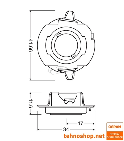SET ADAPTERJEV ZA LED H7 ŽARNICE OSRAM NIGHT BREAKER LED 64210DA06-1 FS2