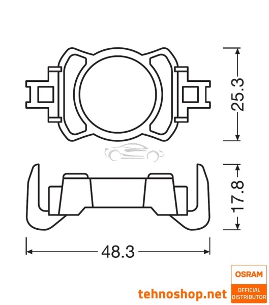 ADAPTER H7 ŽARNICE ZA LED OSRAM NIGHT BREAKER LED 64210DA10 FS2