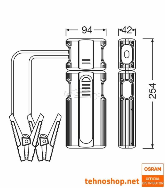 BOOSTER - ZAGANJALEC MOTORJA OSRAM BATTERYjumpstart 1000 OJS020 8000mAh
