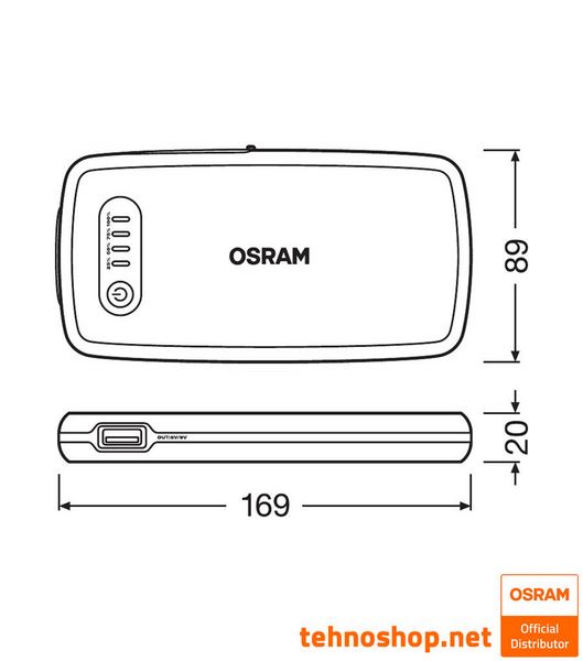 LITHIUM BOOSTER - CAR BATTERY STARTER OSRAM BATTERYstart200 OBSL200 6000mAh