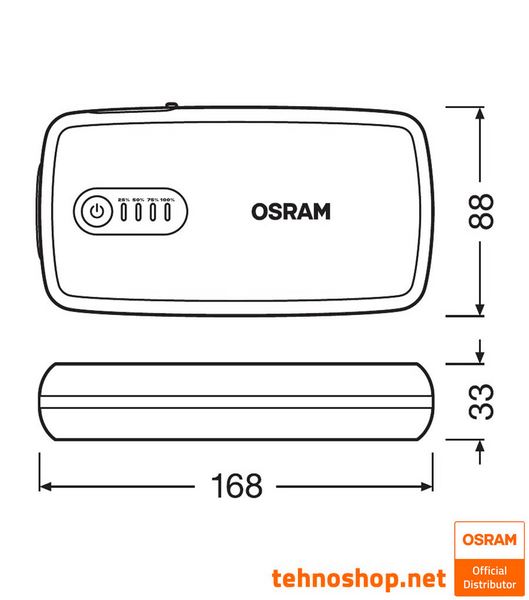 BOOSTER - ZAGANJALEC MOTORJA OSRAM BATTERYstart300 OBSL300 13000mAh