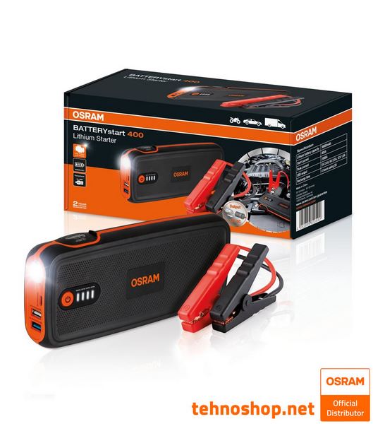 BOOSTER - ZAGANJALEC MOTORJA OSRAM BATTERYstart400 OBSL400 16800mAh