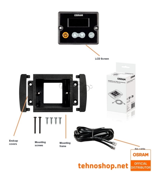 LCD UPRAVLJALNI ZASLON ZA PRETVORNIK NAPETOSTI OSRAM POWERinvert PRO 12/24V OINVLCD