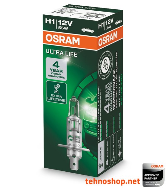 ŽARNICA OSRAM HALOGEN H1 64150ULT 55W 12V P14,5S FS1