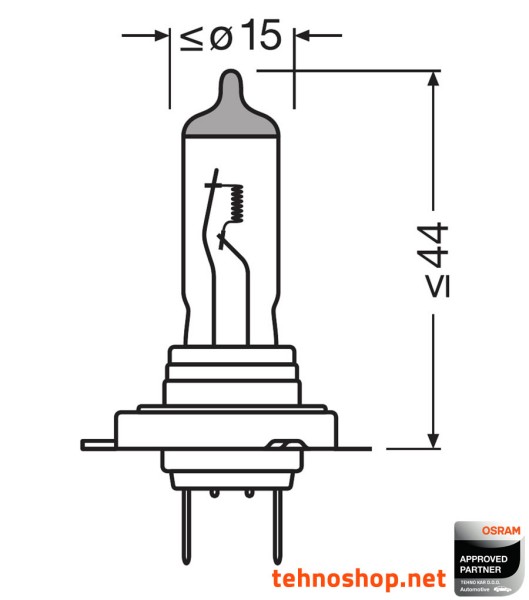 ŽARNICA OSRAM HALOGEN H18 64180L 65W 12V PY26d-1 FS1