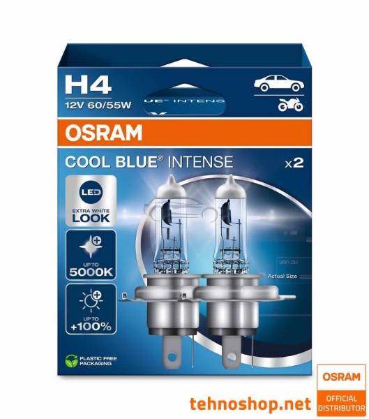 HALOGEN BULB OSRAM H4 64193CBN-2HB COOL BLUE INTENSE 60/55W 12V P43t 2HB