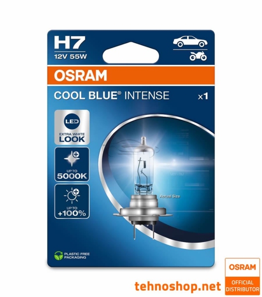 ŽARNICA OSRAM HALOGEN H7 64210CBN-1BL COOL BLUE INTENSE 55W 12V PX26d 1BL