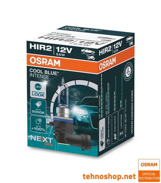ŽARNICA OSRAM HALOGEN HIR2 9012CBN COOL BLUE INTENSE 55W 12V PX22d FS1