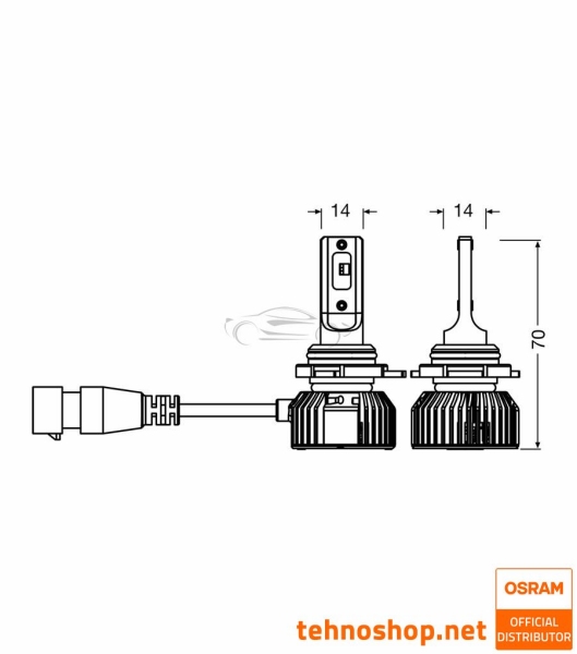 LED ŽARNICE OSRAM NIGHT BREAKER SMART HIR2 9012DWNBSM-2HB 12V PX22d 2HB