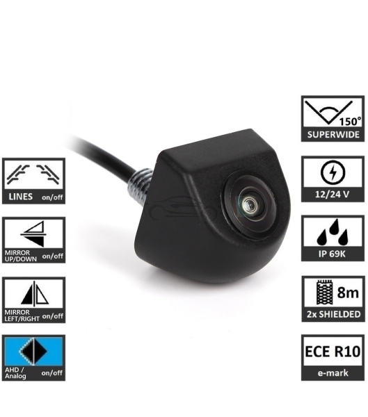 KAMERA FULLHD 1080p AHD/CVBS ZA PARKIRANJE NIGHT VISION Z VIJAKOM TSBCUNI 12/24V