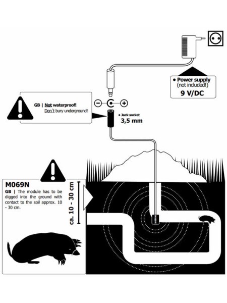 ODGANJALEC KRTOV IN VOLUHARJEV KEMO M069N 9V/DC