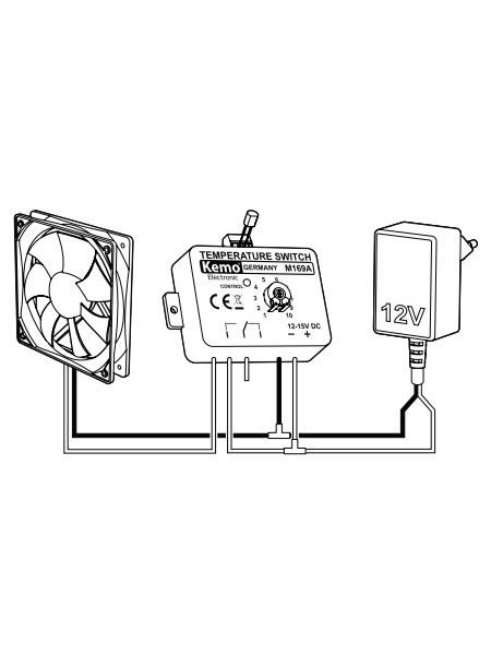 TEMPERATURNO STIKALO - TERMOSTAT KEMO M169A 12-15V/DC