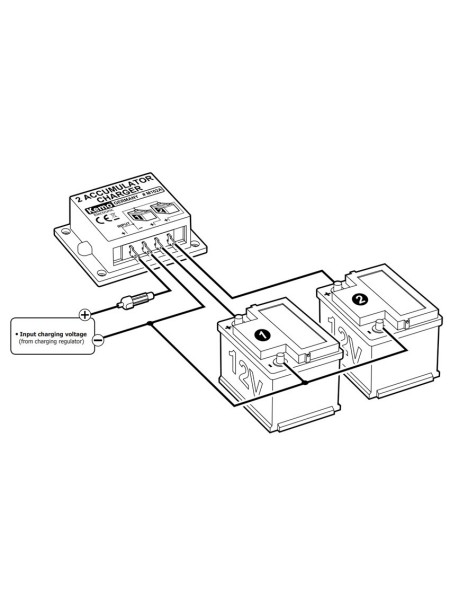 POLNILNIK ZA DRUGI AKUMULATOR KEMO M102A  6 - 24 V/DC