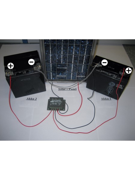 REGULATOR POLNJENJA ZA DVA AKUMULATORJA IZ SOLARNIH CELIC KEMO M174 12V 16A