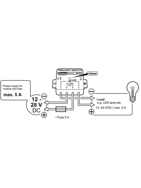STIKALO ZA MRAK KEMO M197 12-28 V/DC