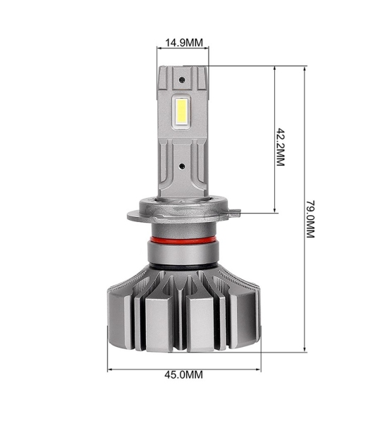 LED ŽARNICE H7 KIT KOMPLET S5 HPC 6000lm 6000K