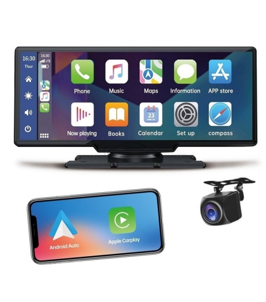 LCD ZASLON 10-inch MONITOR S KAMERO IN BREZŽIČNO POVEZAVO TELEFONA STEELMATE L07