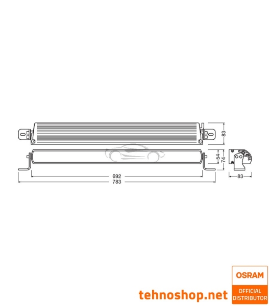 LED DELOVNA LUČ OSRAM LEDriving® LIGHTBAR 94W 12/24V FX750-CB SM GEN2 LEDDL133-CB SM