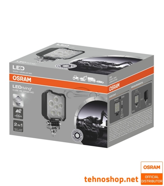 LED DELOVNA LUČ OSRAM LEDriving® CUBE WL 20W 12/24V VX100-WD LEDWL107-WD