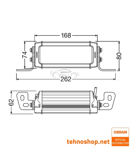 LED DELOVNA LUČ OSRAM LEDriving® LIGHTBAR 24W 12/24V VX180-SP DR LEDDL123-SP DR