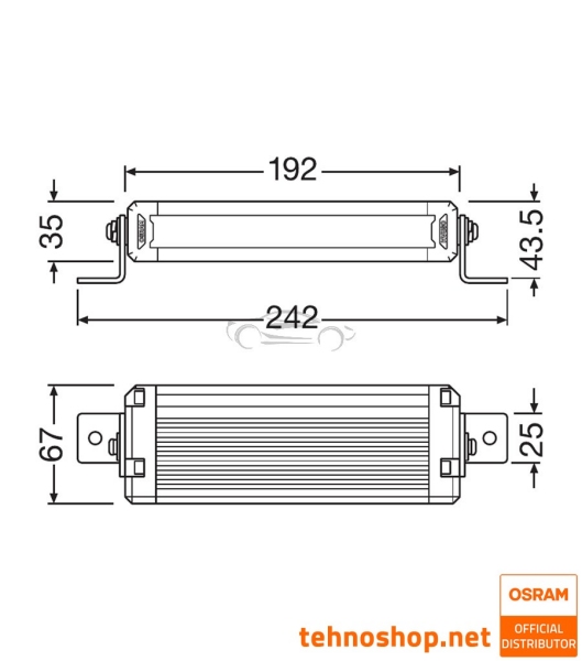 LED WORKING LIGHT OSRAM LEDriving® LIGHTBAR 18W 12/24V VX180-SP SR LEDDL122-SP SR
