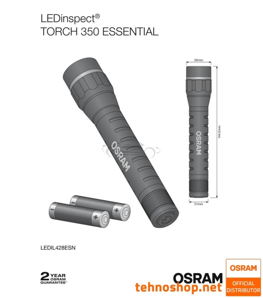 LED DELOVNA SVETILKA OSRAM LEDinspect TORCH 350 ESSENTIAL LEDIL428ESN