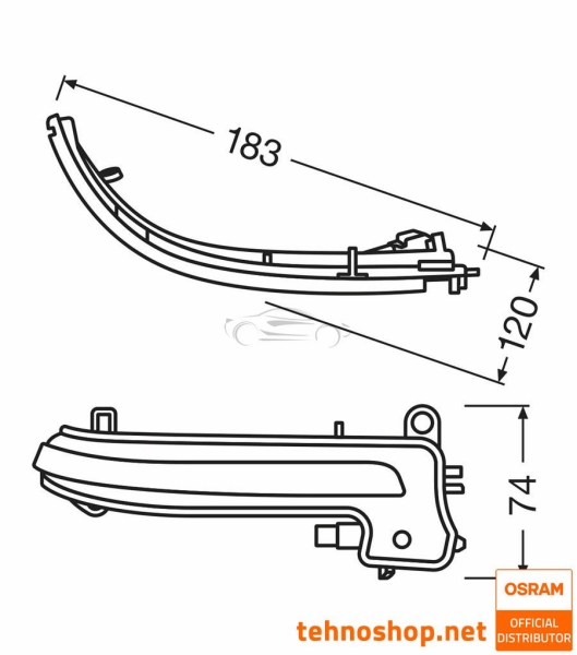 LED DINAMIČNI SMEROKAZ OSRAM LEDriving® - BLACK EDITION LEDMI F20 BK S FS1