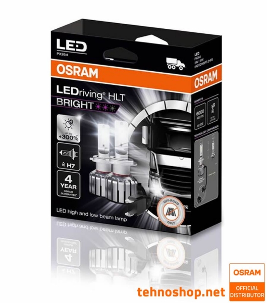 LED KIT OSRAM LEDriving HLT BRIGHT H7 64215DWBRT-2HFB LED 18W 24V PX26d 2HFB
