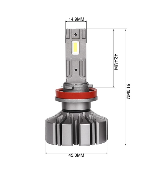 LED ŽARNICE H8/H9/H11/H16 KIT KOMPLET S5 HPC 6000lm 6000K