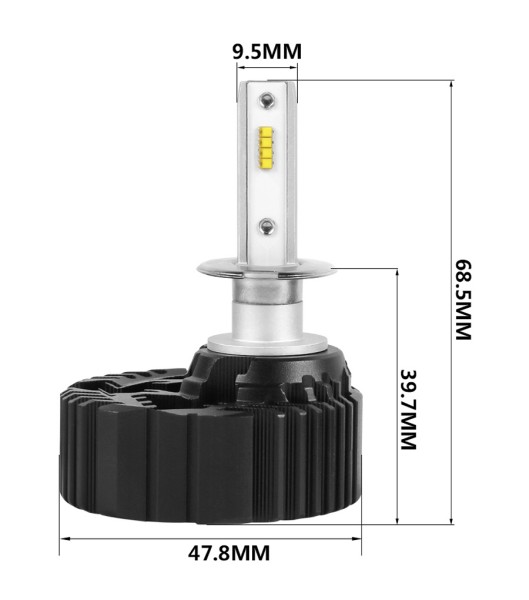 LED LAMPS KIT/SET PHILIPS H3 LED 4500lm 6500K