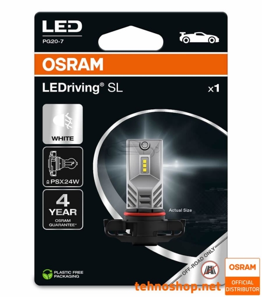 LED BULB OSRAM LEDriving FL PSX24W 12V 6.7W 2604DWP-1BL PG20-7 1BL