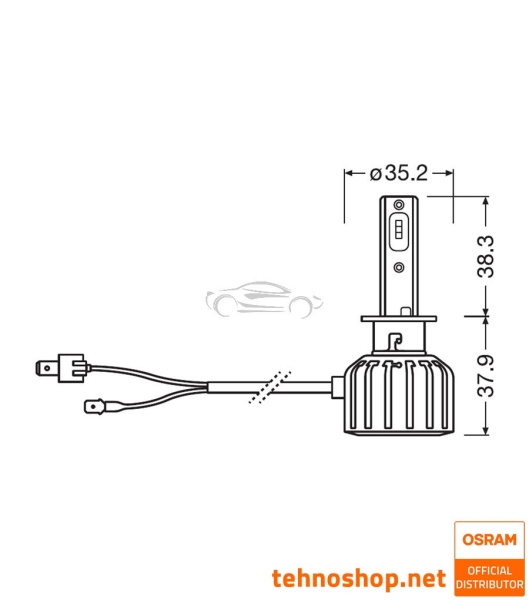 LED ŽARNICE H1 OSRAM NIGHT BREAKER LED 64150DWNB-2HFB 12V P14.5s 2HFB