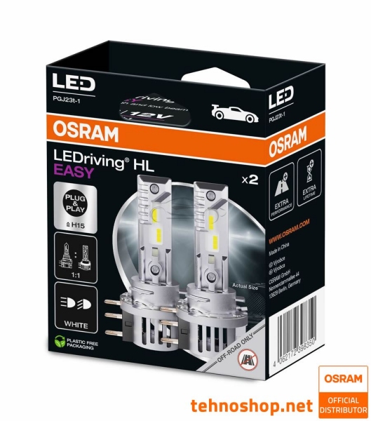 LED ŽARNICE H15 OSRAM LEDriving HL EASY 64176DWESY-2HB 12V PGJ23t-1 2HB