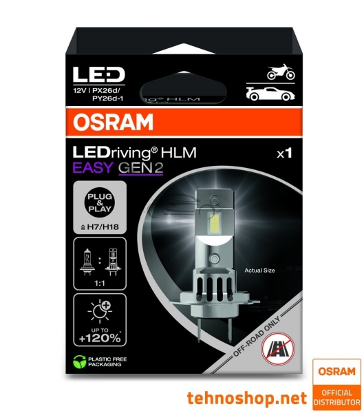 LED ŽARNICA H7 OSRAM LEDriving HL EASY2 64210DWEASY2-1HB 12V PX26d 1HB