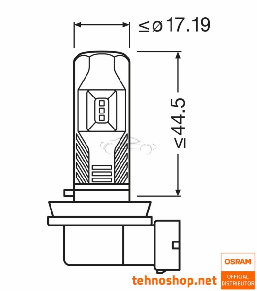 LED ŽARNICE H8/H11/H16 OSRAM LEDriving FL EASY 64211DWESY-2HB 12V PGJ19–1/2/3 2HB