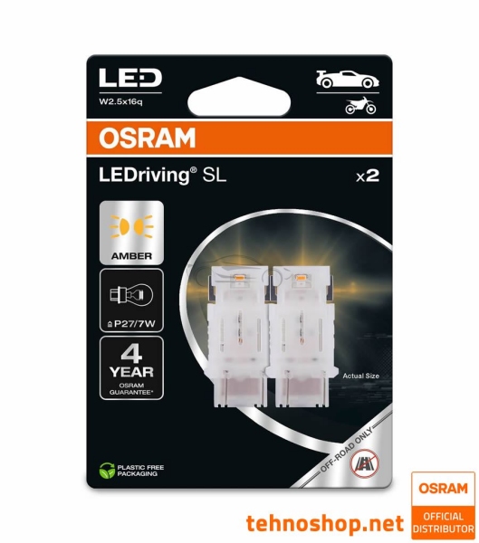ŽARNICA OSRAM LED P27/7W LEDriving SL 12V 1,3W 3157DYP-2BL W3x16q 2BL