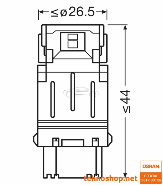BULB OSRAM LED P27/7W LEDriving® SL 12V 1,3W 3157DYP-02B W2.5x16q BLI2