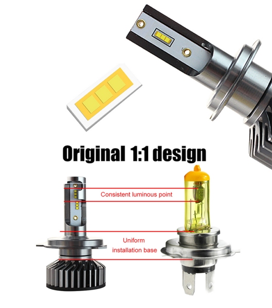 LED ŽARNICE H7 KIT KOMPLET C6 CSP 4000lm 6000K