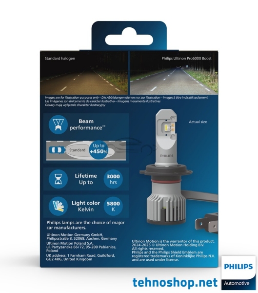 LED ŽARNICE PHILIPS H7 ULTINON PRO6000 HL U60B2 BOOST gen2 11972U60B2X2 12V PX26d X2