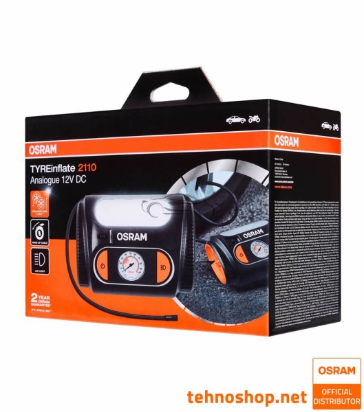 PRENOSNI ZRAČNI KOMPRESOR OSRAM TYREinflate 2110 OTI2110 12V